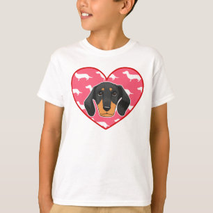 Dachshund-Hundeherz T-Shirt