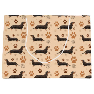 Dachshund-Hundepfoten-Geschenktasche Große Geschenktüte