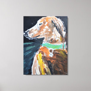 Dachshund-Hundeporträt Leinwanddruck