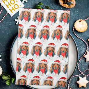 Dachshund-Hunderasse Weihnachten Geschirrtuch