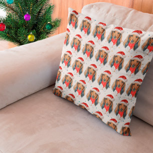 Dachshund-Hunderasse Weihnachten Kissen