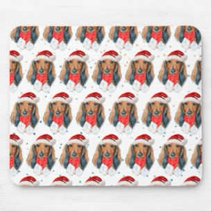 Dachshund-Hunderasse Weihnachten Mousepad