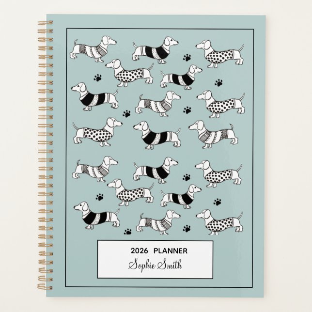 Dachshund illustré Amoureux de les chiens Blue 202 (Devant)