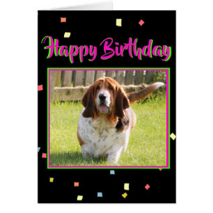 Dachshund-Jagdhund auf Geburtstag-Karte W/Cake