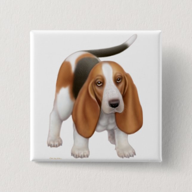 Dachshund-Jagdhund-Button Button (Vorderseite)