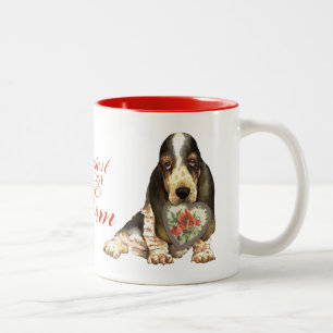 Dachshund-Jagdhund-Herz-Mama Zweifarbige Tasse