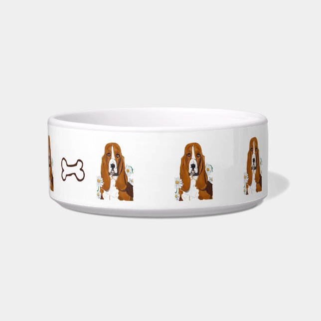 Dachshund-Jagdhund-personalisierter Hundeteller Napf (Vorderseite)