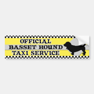 Dachshund-Jagdhund-Taxi-Service-Autoaufkleber Autoaufkleber