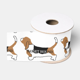 Dachshund-Jagdhundfarbnamen-Silhouette Ripsband