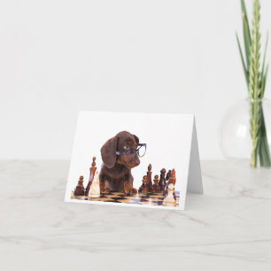 Dachshund Joueur d'échecs Toute occasion Carte de 
