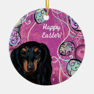 DACHSHUND               KERAMIK ORNAMENT