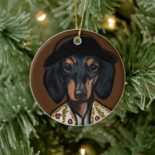 DACHSHUND          KERAMIK ORNAMENT