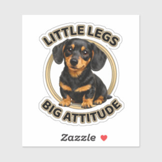 Dachshund kleine Beine große Einstellung Aufkleber