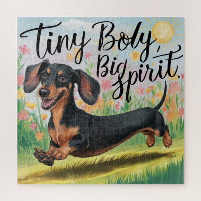 Dachshund Kleiner Körper, Großer Geist (Vertikal)