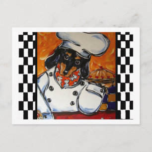 Dachshund-Köche Postkarte