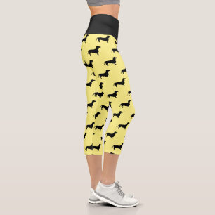 Dachshund Kurzhaar - Silhouette 1 Capri Leggings
