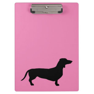 Dachshund Kurzhaar - Silhouette 1 Klemmbrett