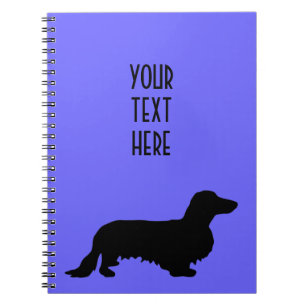 Dachshund Langhaar - Silhouette 1 Notizblock