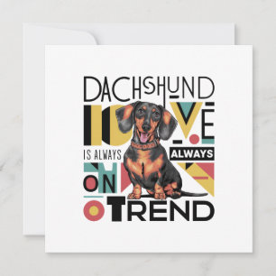 Dachshund-Liebe ist immer im Trend Einladung