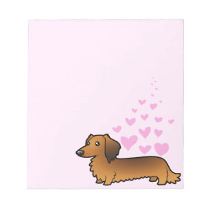 Dachshund Liebe (Langhaar) Notizblock