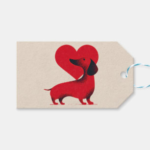 Dachshund Liebe – Süßes Hunde Herz Design Geschenkanhänger