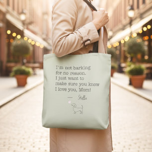 Dachshund-Liebesbotschaft Personalisiert Sagegrün Tasche