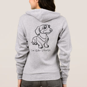 Dachshund-Linienkunst - Low Rider Lifestyle Hoodie