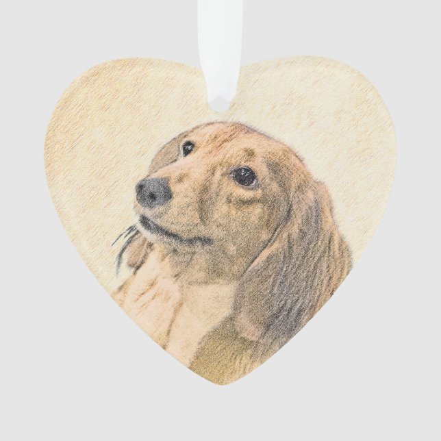Dachshund (Longhaerien) Peinture - Art Chien origi (devant)