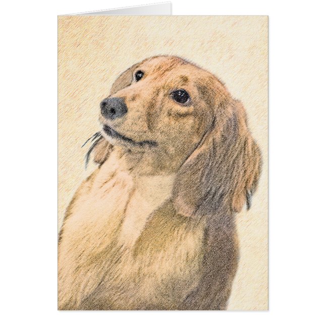 Dachshund (Longhaerien) Peinture - Art Chien origi (Devant)