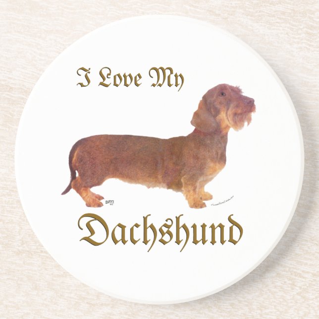 Dachshund Love Getränkeuntersetzer (Vorne)
