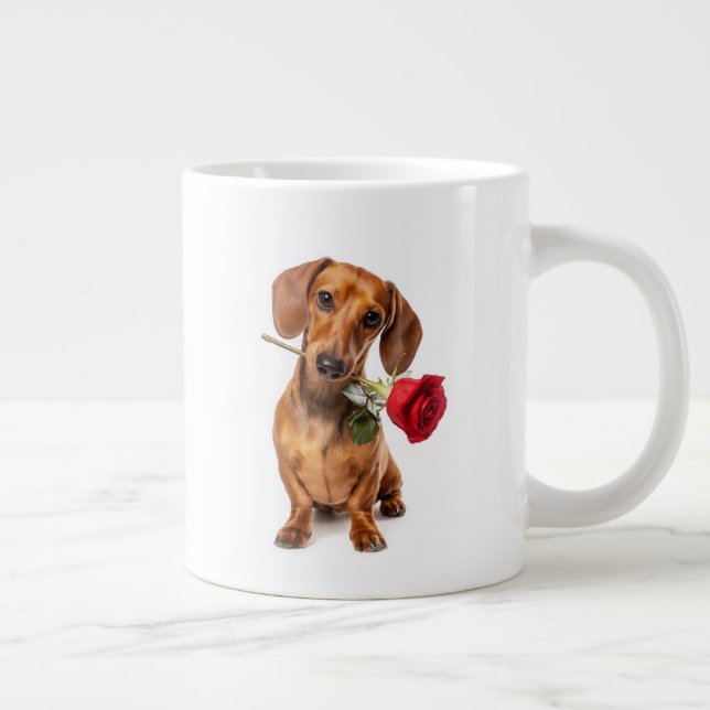 Dachshund Love Jumbo-Tasse (Rechts)