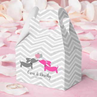 Dachshund Love Mariage Ballotins personnalisés
