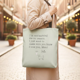 Dachshund Love Message Personalized Sage Green Tasche