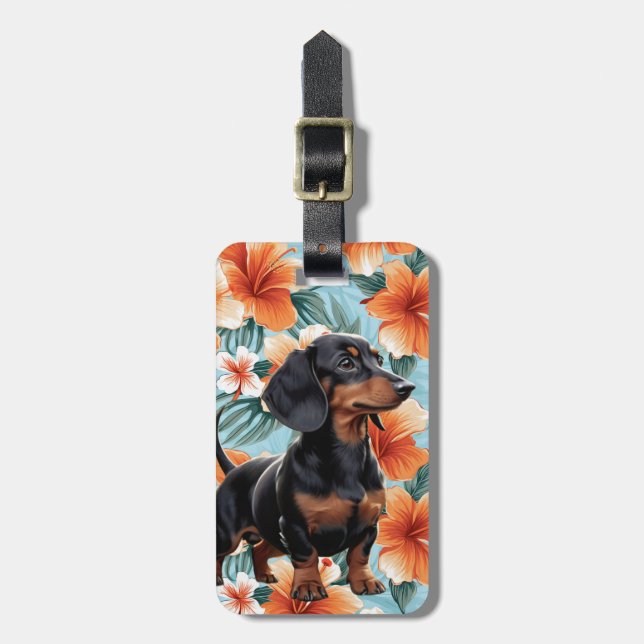 Dachshund Luggage Tags Gepäckanhänger (Vorderseite vertikal)