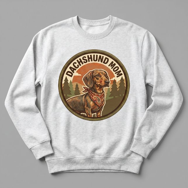 Dachshund-Mama-Crewneck Wiener Dog Mama Geschenk f Sweatshirt (Von Creator hochgeladen)
