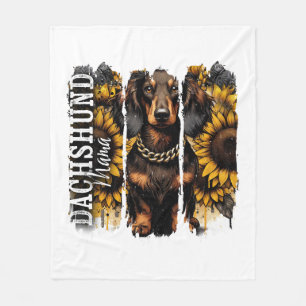 Dachshund Mama Fleecedecke