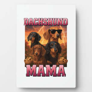 Dachshund-Mama Fotoplatte
