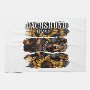 Dachshund-Mama Geschirrtuch