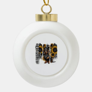 Dachshund-Mama Keramik Kugel-Ornament