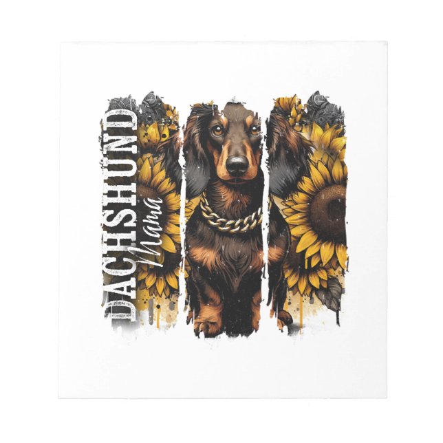 Dachshund Mama Notizblock (Vorderseite)