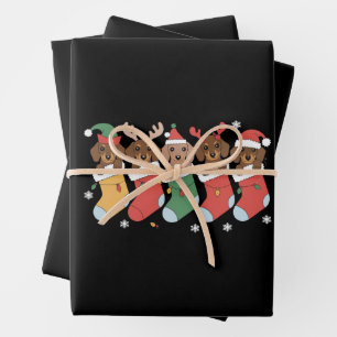 Dachshund Mama Weihnachten Hundefreund Geschenk Ne Geschenkpapier Set