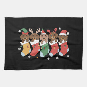 Dachshund Mama Weihnachten Hundeliebhaber Geschenk Geschirrtuch