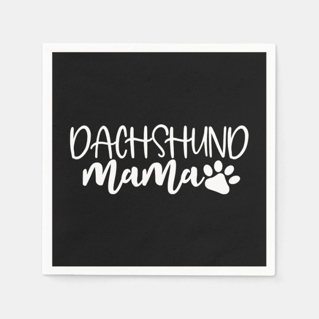 Dachshund Mama Wiener Dog Mom Birthday Gift Serviette (Vorderseite)