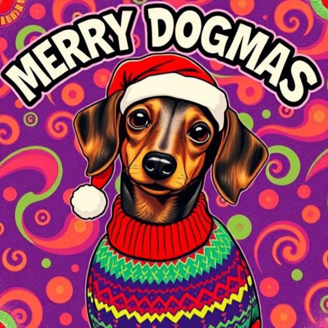 Dachshund Merry Dogmas Sweatshirt (Von Creator hochgeladen)