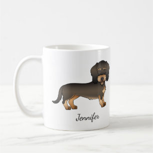 Dachshund mit rauer Wildschweinfellzeichnung Carto Kaffeetasse