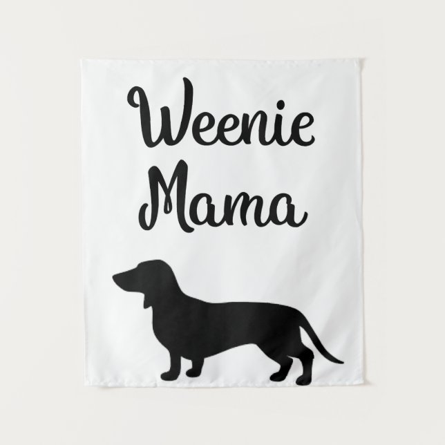 Dachshund Mom  Weiner Dog Womens Gift Premium Wandteppich (Vorderseite)