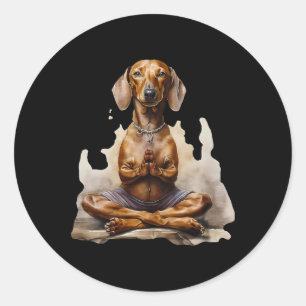 Dachshund Muay Thai Boxen Karate Kickboxen Marti Runder Aufkleber