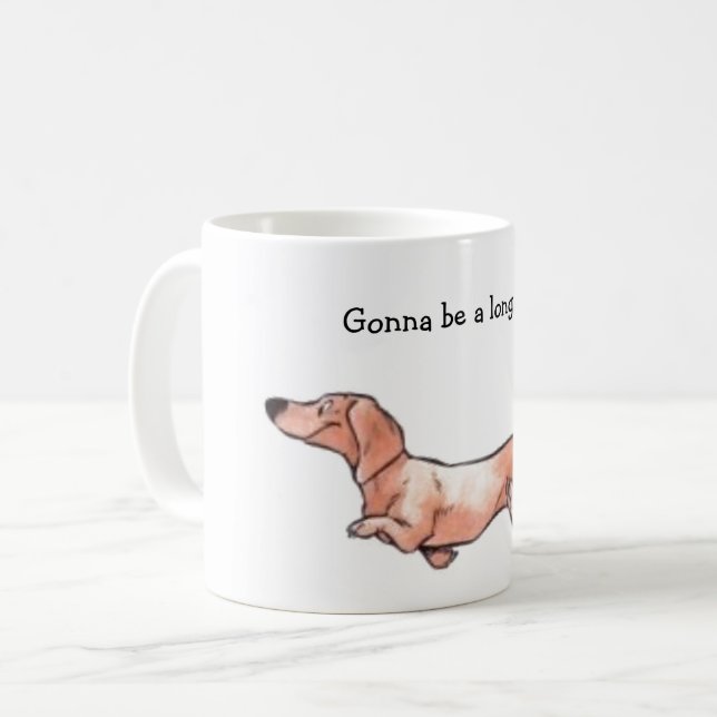 Dachshund Mug Animé (Devant gauche)