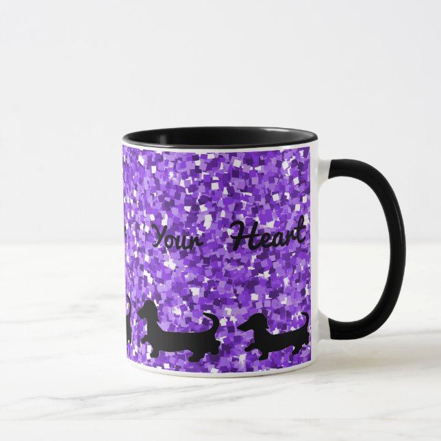 Dachshund Mug Doxie Cadeau Wiener Chien Silhouette (Droite)