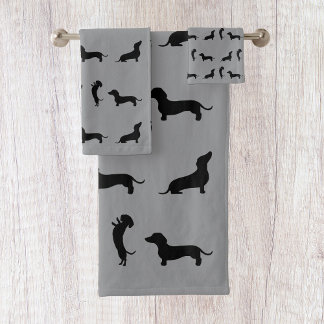 Dachshund noir et blanc